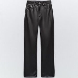 Faux leather pants